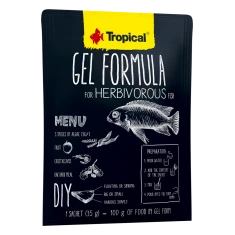 Корм для риб Tropical Gel Formula Herbivore для рослиноїдних 35 г (5900469617212)