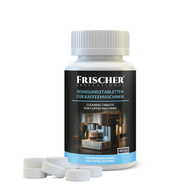 Таблетки для чищення кавомашин Frischer 60 шт Ø 16 мм (5900488914774)