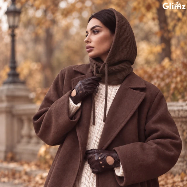 Шапка-капюшон зимова Glimz Brown (5900779910072)