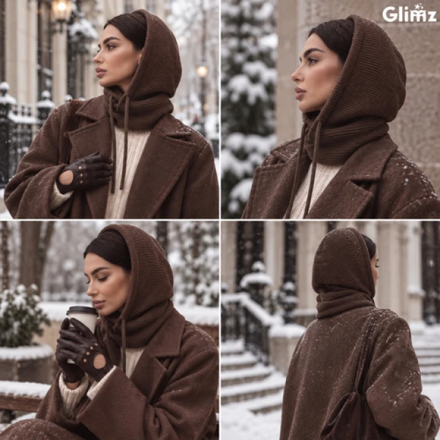 Шапка-капюшон зимова Glimz Brown (5900779910072)