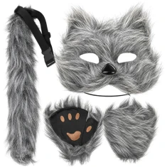 Костюм кота/лиси Glimz 4 елементи Grey (5900779910225)