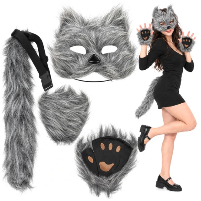 Костюм кота/лиси Glimz 4 елементи Grey (5900779910225)