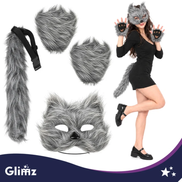 Костюм кота/лиси Glimz 4 елементи Grey (5900779910225)