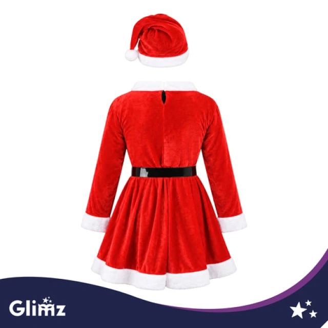 Костюм Місіс Клаус Glimz з платтям капелюхом та поясом (5900779910270)