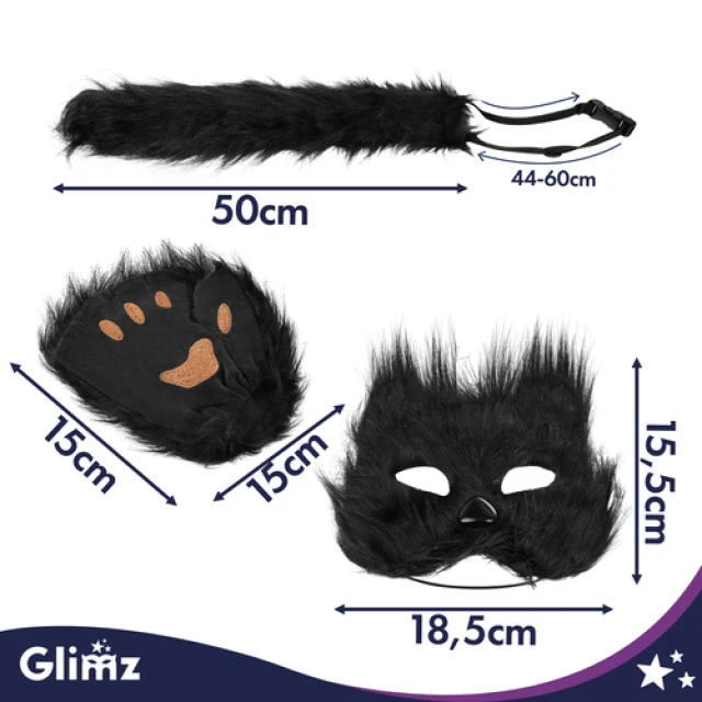 Костюм кота/лисы Glimz 4 элемента Black (5900779910294)