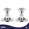 Подсвечник настольный Glimz 8 см 2 шт Silver (5900779910317)