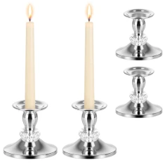 Підсвічник настільний Glimz 8 см 2 шт Silver (5900779910317)