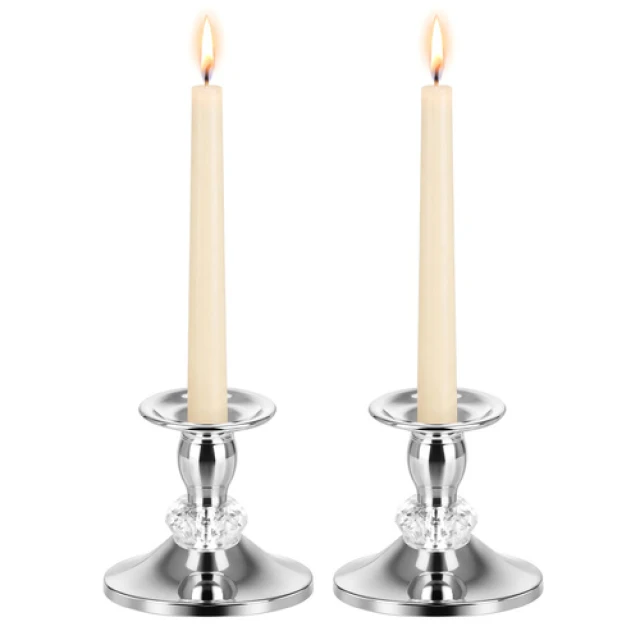 Подсвечник настольный Glimz 8 см 2 шт Silver (5900779910317)