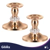 Підсвічник настільний Glimz 8 см 2 шт Gold (5900779910324)