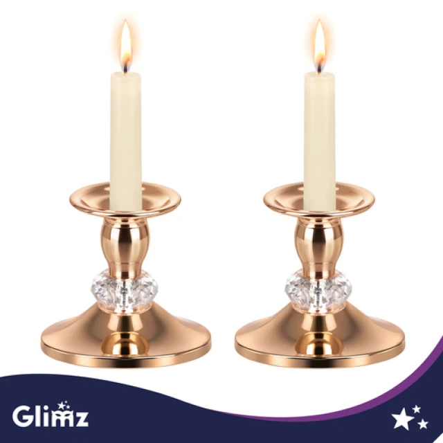 Підсвічник настільний Glimz 8 см 2 шт Gold (5900779910324)
