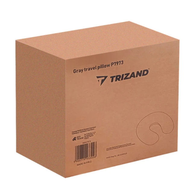 Подушка дорожня Trizand P7973 з пам'яттю форми Gray (5900779933026)
