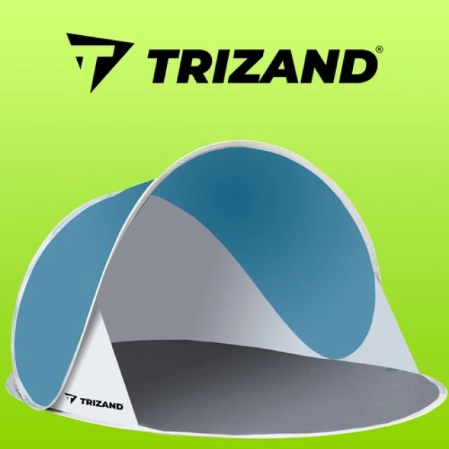 Пляжна намет Trizand 145x100x70 см Turquoise-White (5900779936300)