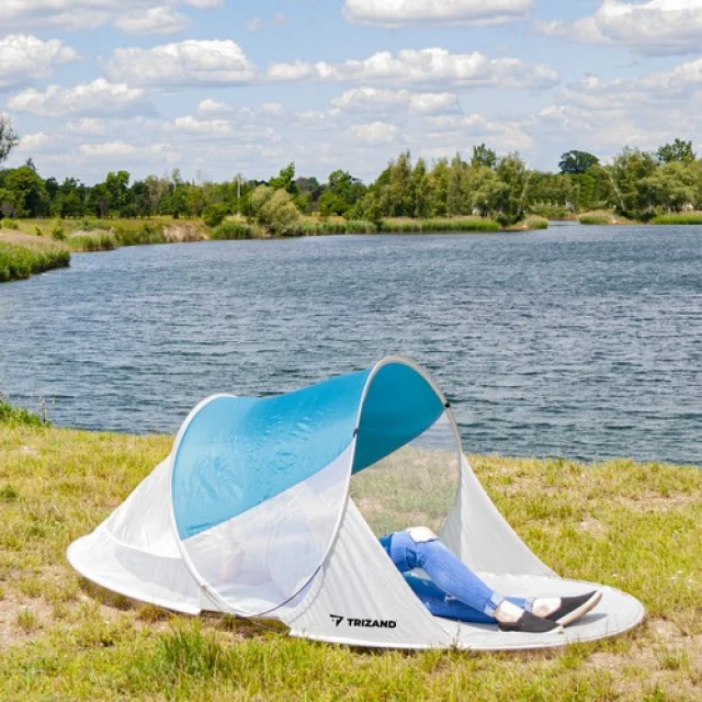 Пляжна намет Trizand 220x120x90 см Turquoise-Gray (5900779936317)