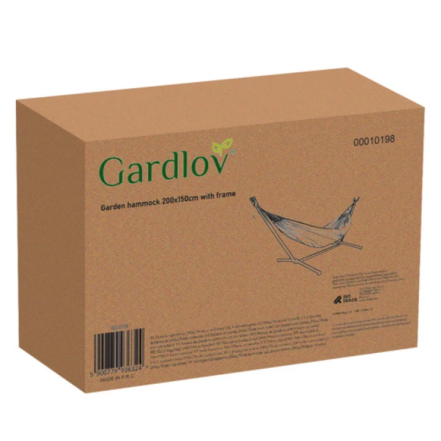 Садовий гамак зі сталевою підставкою Gardlov 200x150 см (5900779936324)