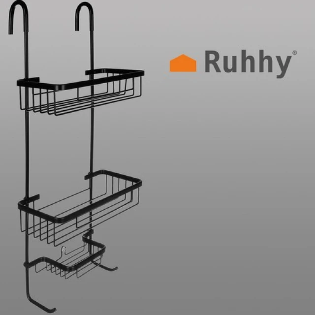 Полиця для душу підвісна Ruhhy Black (5900779939158)