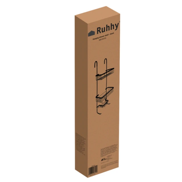 Полиця для душу підвісна Ruhhy Black (5900779939158)