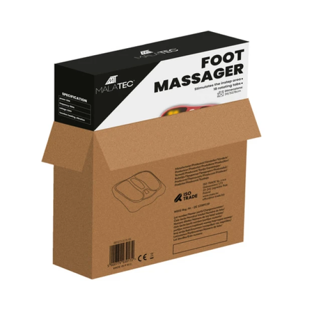 Массажер для ног Malatec с подогревом Шиацу (5900779939172)