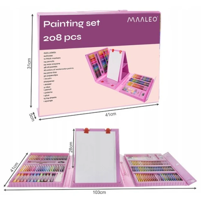 Набор для рисования Maaleo 208 шт в чемодане (5900779939882)