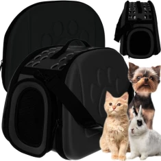 Переноска для собак/котів Purlov Black (5900779940352)