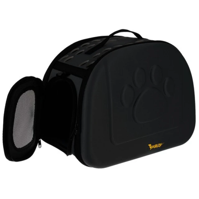 Переноска для собак/котів Purlov Black (5900779940352)