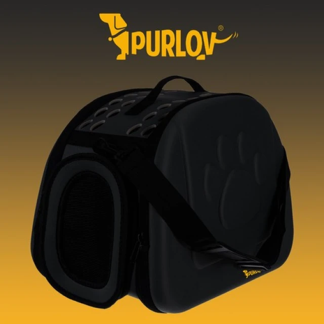 Переноска для собак/котів Purlov Black (5900779940352)
