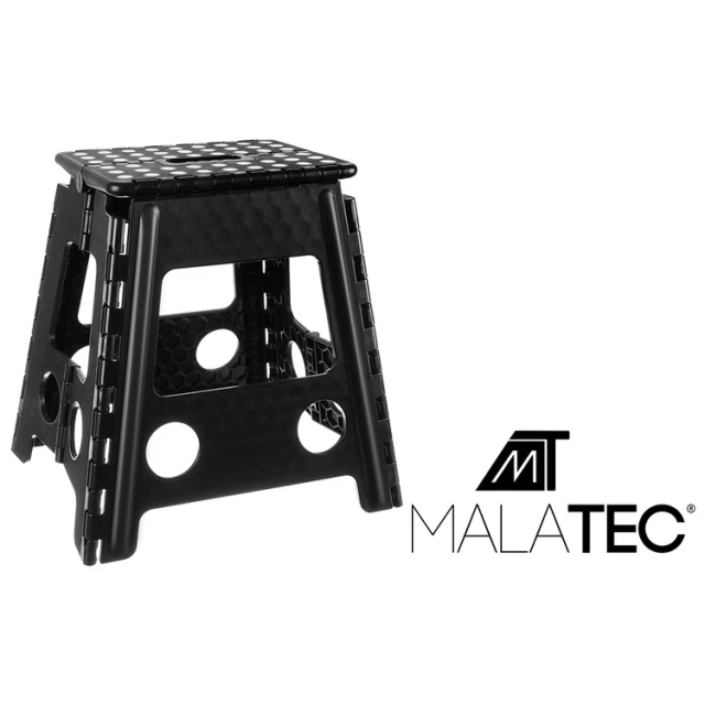 Табурет складний Malatec 39 см Black (5900779940703)
