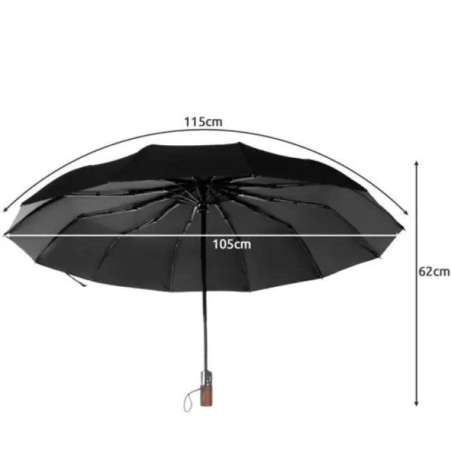 Парасолька складана Malatec 12 дротів автоматична (5900779941137)
