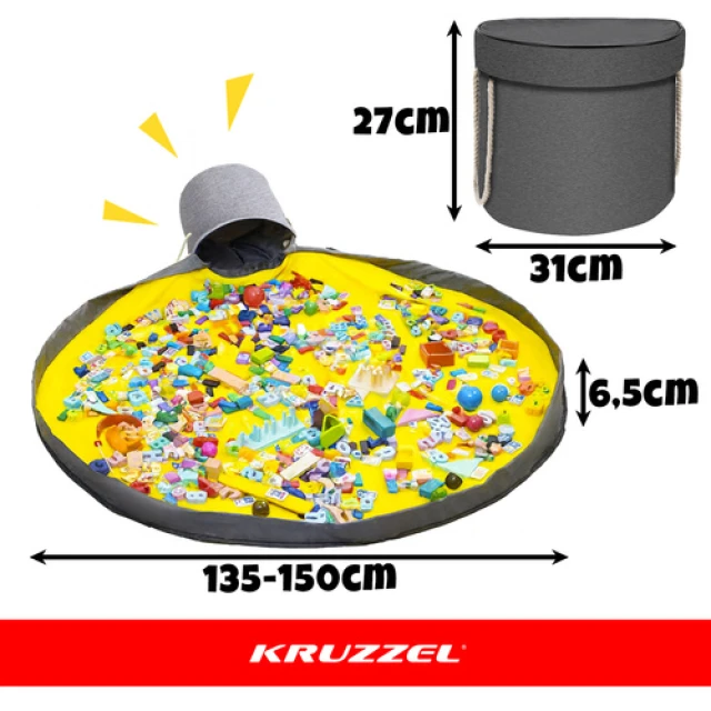 Кошик для іграшок з килимком Kruzzel 2в1 Ø 135 см (5900779941328)