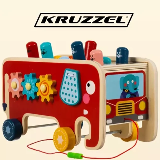 Забивалка деревянная Слон Kruzzel (5900779942240)