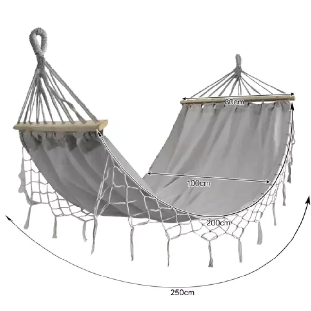 Гамак садовий Gardlov 200x100 см з каркасом (5900779942837)