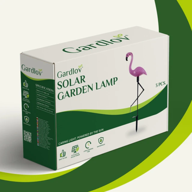 Садовий світильник сонячний Фламінго Gardlov 3 шт (5900779942844)