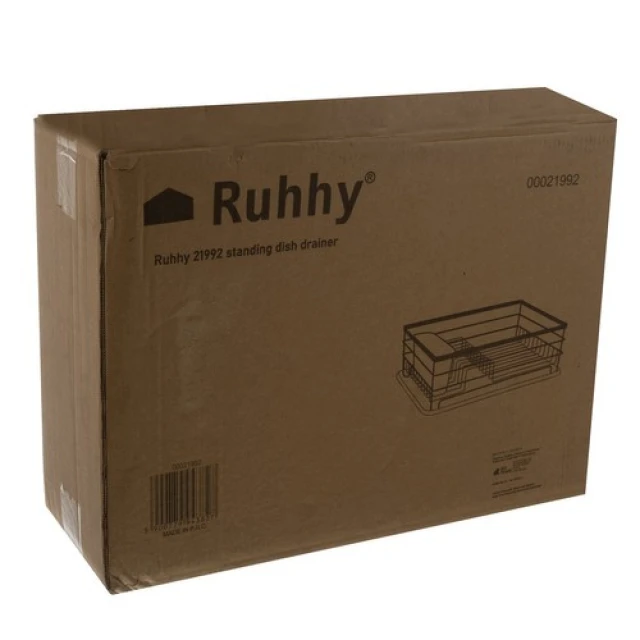 Сушарка для посуду настільна з піддоном Ruhhy Black (5900779943827)