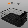 Сушарка для посуду настільна з піддоном Ruhhy Black (5900779943827)