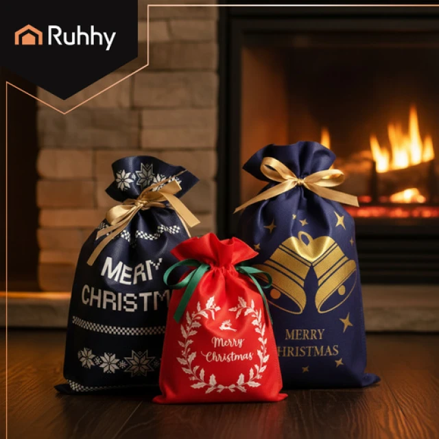 Мішки для подарунків новорічні Ruhhy 8 шт (5900779944619)