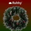 Венок новогодний декоративный Ruhhy заснеженный (5900779944787)