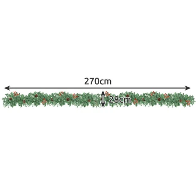 Гірлянда новорічна Ruhhy 22322 з LED-підсвічуванням 2,7 м (5900779944954)
