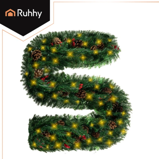 Гірлянда ялинкова Ruhhy з LED підсвічуванням 270 см товщина 29 см (5900779944978)