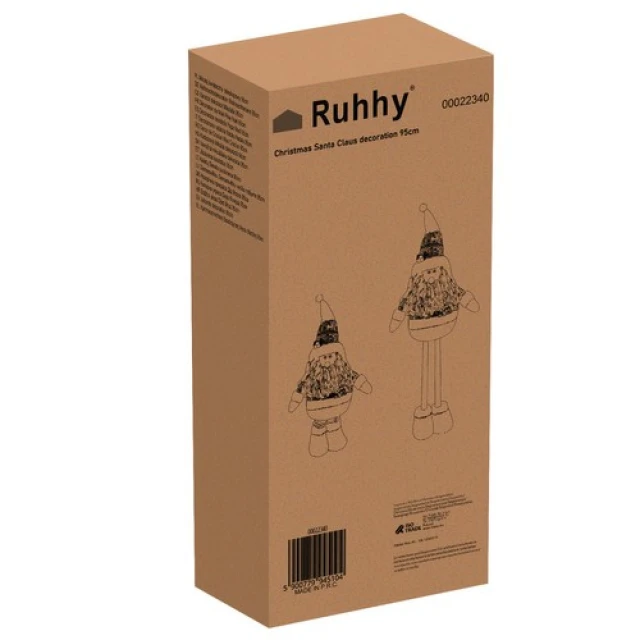 Фігурка новорічна Санта Клаус телескопічна Ruhhy 95 см Red (5900779945104)