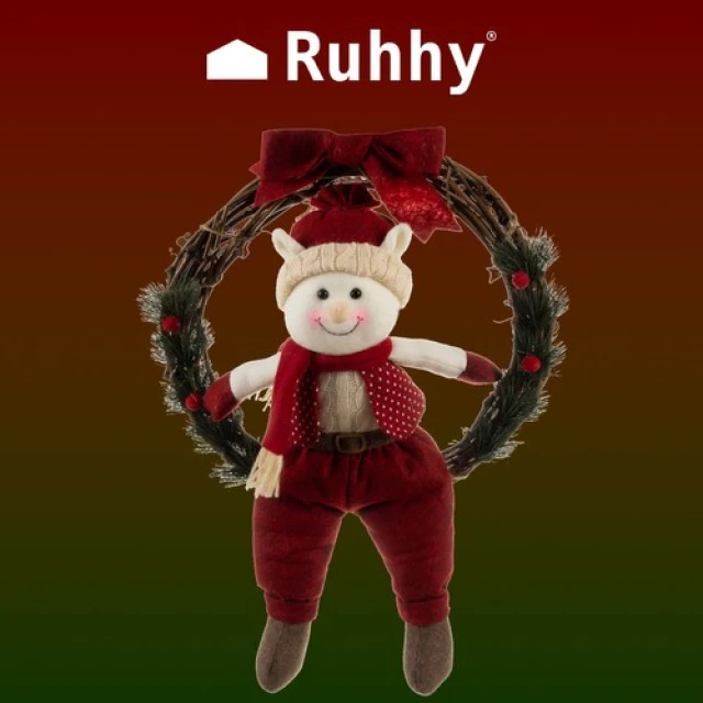 Вінок святковий на двері Ruhhy Ельф (5900779945173)