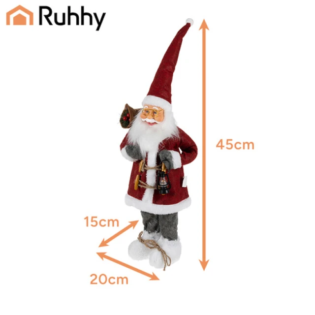 Фігурка новорічна Санта Клаус Ruhhy 45 см (5900779945197)