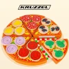 Дерев'яна піца Kruzzel на липучках з ножем (5900779946040)