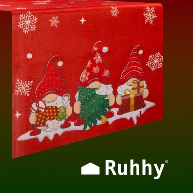 Доріжка новорічна для столу Ruhhy 180x40 см Red (5900779946132)