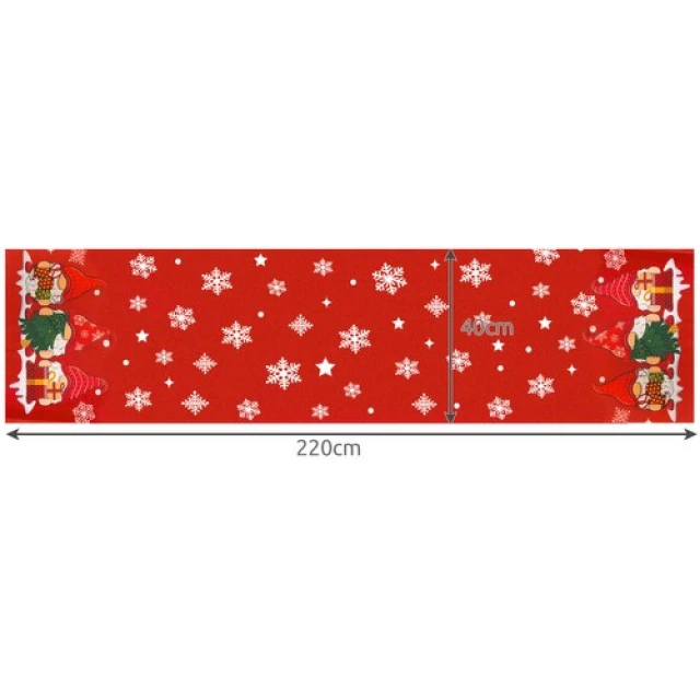 Доріжка новорічна для столу Ruhhy 220x40 см Red (5900779946149)