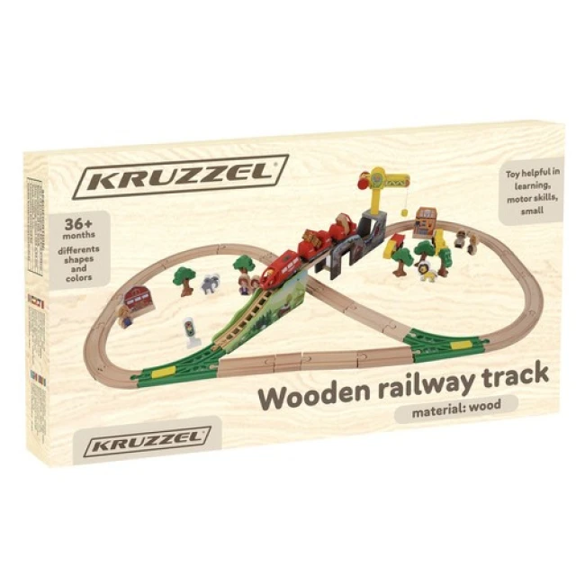 Дерев'яна залізниця Kruzzel 3,2 м 57 деталей (5900779946231)