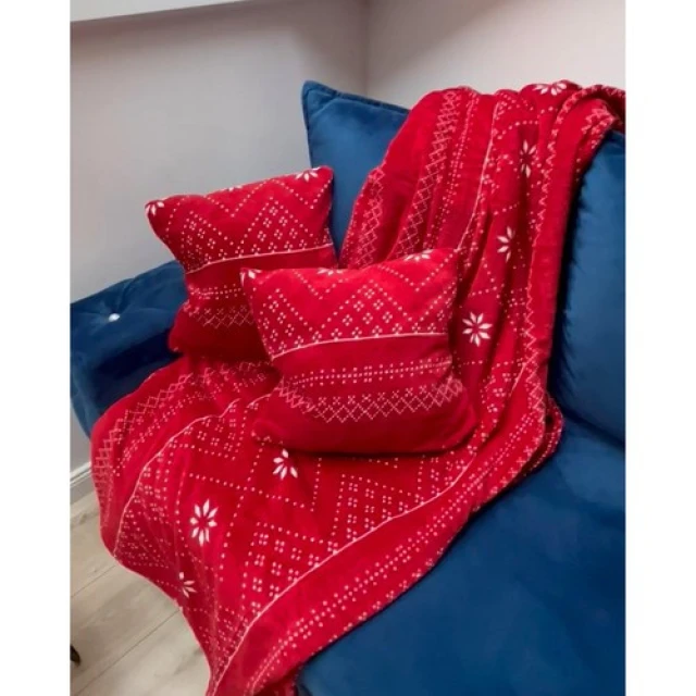 Плед Ruhhy 1,6x2 м + 2 наволочки Red (5900779946910)