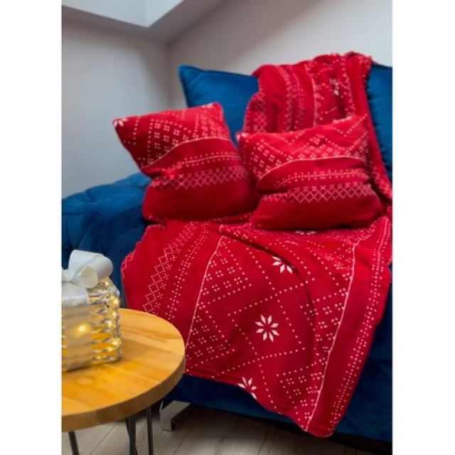 Плед Ruhhy 1,6x2 м + 2 наволочки Red (5900779946910)