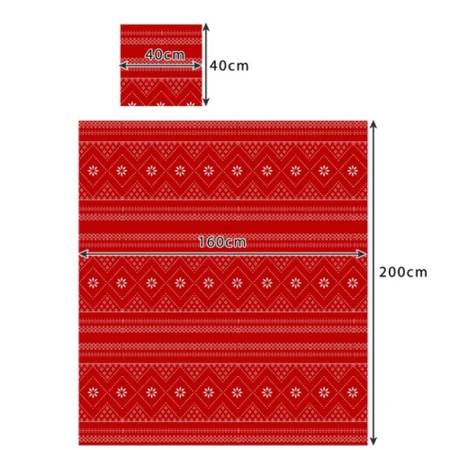 Плед Ruhhy 1,6x2 м + 2 наволочки Red (5900779946910)