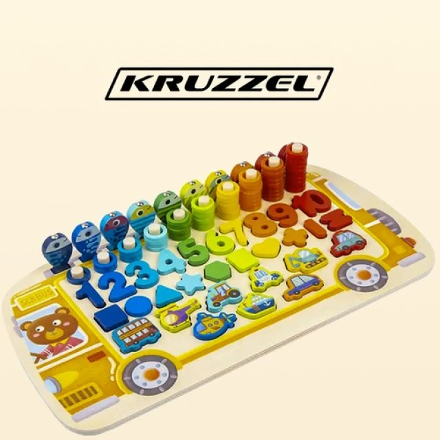 Сортер дерев'яний Kruzzel 6 в 1 (5900779947177)