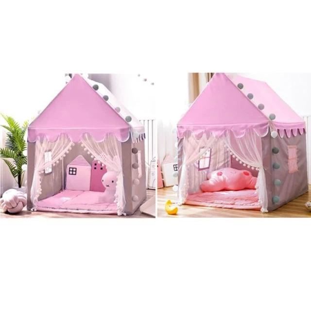 Намет для дітей зі світлодіодними вогниками Kruzzel Pink (5900779947283)