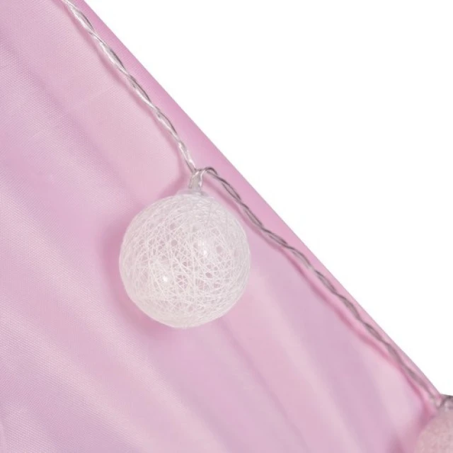 Намет для дітей зі світлодіодними вогниками Kruzzel Pink (5900779947283)
